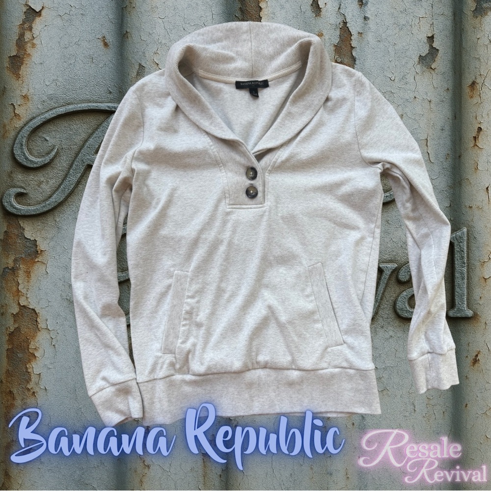 Banana Republic Neutral Button Pullover